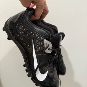 Nike Black and White Cleats Athletic Shoes
